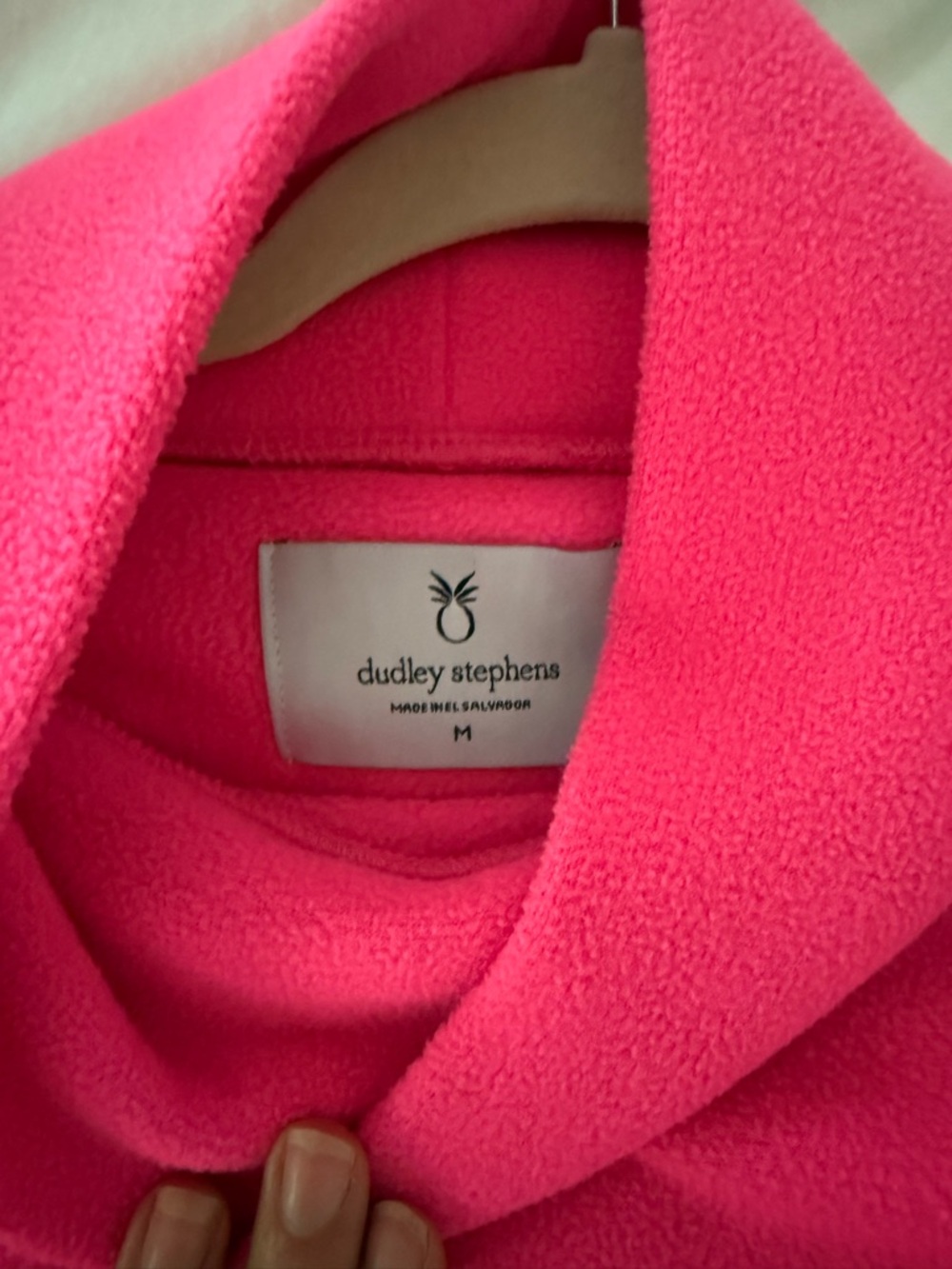 Dudley Stephen’s Women’s Fleece Turtleneck Sweater - Hot Pink - Picture 3 of 3